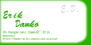 erik damko business card